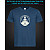 Футболка з світловідбиваючим принтом Йога Логотип - XS синя