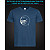 tshirt with Reflective Print Angry Face - XS blue