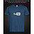 tshirt with Reflective Print Youtube - XS blue