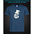 tshirt with Reflective Print Zebra Hat - XS blue