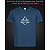 tshirt with Reflective Print Big Angry Fish - XS blue