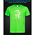 tshirt with Reflective Print Skull Music - XS green