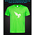 Футболка со светоотражающим принтом Крылья пегаса - XS зеленая