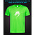 Футболка со светоотражающим принтом Голова дракона принт - XS зеленая