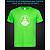 Футболка со светоотражающим принтом Йога Логотип - XS зеленая
