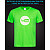 Футболка з світловідбиваючим принтом Ютюб Логотип - XS зелена
