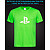tshirt with Reflective Print PlayStation Logo - XS green