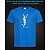 Футболка з світловідбиваючим принтом Ів Сен-Лоран - XS голуба
