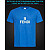 Футболка со светоотражающим принтом Фенди - XS голубая
