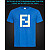 Футболка со светоотражающим принтом Фенди Знак - XS голубая