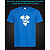 tshirt with Reflective Print Pirate Skull - XS Lightblue