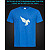 Футболка со светоотражающим принтом Крылья пегаса - XS голубая