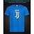 tshirt with Reflective Print Juventus Logo - XS Lightblue