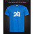 Футболка со светоотражающим принтом Майкл Джордан 23 - XS голубая