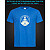 Футболка со светоотражающим принтом Йога Логотип - XS голубая