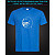 tshirt with Reflective Print Angry Face - XS Lightblue