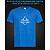 tshirt with Reflective Print Big Angry Fish - XS Lightblue