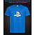 Футболка со светоотражающим принтом Плейстейшн Логотип - XS голубая