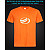 Футболка з світловідбиваючим принтом ЗАЗ Логотип - XS помаранчева