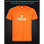 Футболка со светоотражающим принтом Фенди - XS оранжевая