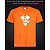 tshirt with Reflective Print Pirate Skull - XS orange