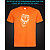 tshirt with Reflective Print Zombie - XS orange