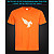 Футболка со светоотражающим принтом Крылья пегаса - XS оранжевая