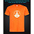 Футболка з світловідбиваючим принтом Йога Логотип - XS помаранчева