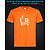 tshirt with Reflective Print Like And Share - XS orange