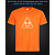 tshirt with Reflective Print Pooo - XS orange