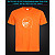 tshirt with Reflective Print Angry Face - XS orange