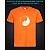 tshirt with Reflective Print Cute Cats - XS orange