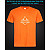 tshirt with Reflective Print Big Angry Fish - XS orange