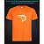 tshirt with Reflective Print Cute Fish - XS orange