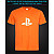 Футболка со светоотражающим принтом Плейстейшн Логотип - XS оранжевая