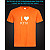 tshirt with Reflective Print I Love KYIV - XS orange