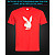 tshirt with Reflective Print Playboy - XS red