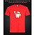 tshirt with Reflective Print Android - XS red