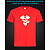 tshirt with Reflective Print Pirate Skull - XS red