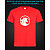 tshirt with Reflective Print Unicorn - XS red