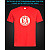 tshirt with Reflective Print Chelsea - XS red