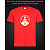 tshirt with Reflective Print Yoga Logo - XS red