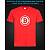 tshirt with Reflective Print Bitcoin - XS red