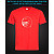 tshirt with Reflective Print Angry Face - XS red