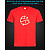 tshirt with Reflective Print Great Fish - XS red