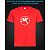 tshirt with Reflective Print Penguin Head - XS red