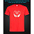 tshirt with Reflective Print Sponge Bob Face - XS red