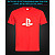 tshirt with Reflective Print PlayStation Logo - XS red