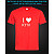tshirt with Reflective Print I Love KYIV - XS red