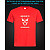 tshirt with Reflective Print Welcome to Chornobayivka - XS red